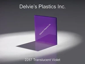 3/16 Zoll 2287 Violett Durchscheinend Zellgegossen Acryl Blatt 12 Zoll x 24 Zoll - Bild 1 von 1