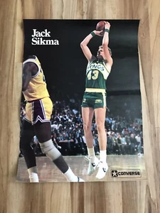 Jack Sikma Original 1980er Jahre Converse Schuhposter! Super selten! Schön! Überschall - Bild 1 von 2
