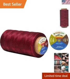 273 Yards Maroon Flat Waxed Thread - Heavy-Duty Polyester for Leathercraft - Picture 1 of 9