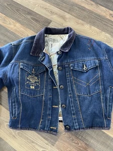 Giacca denim Watergate vintage retrò blu donna taglia M ritagliata - Foto 1 di 20