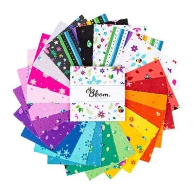 Charm Pack 5" Stacker 42pc Riley Blake "Bloom" by Kristy Lea of Quiet Play - Image 1 of 2