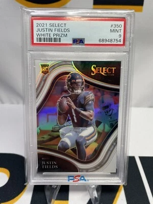 2021 Select JUSTIN FIELDS Field Level White Prizm RC Rookie #'d /35 - PSA 9 MINT - Image 1 of 2