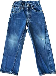 Jeans de mezclilla vintage Levi’s Big E con ribete para niños talla 20x19 PUNTADA ÚNICA - Imagen 1 de 24