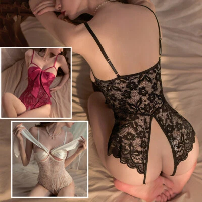 Women's Sexy-Lingerie Babydoll Sleepwear Underwear Lace Dress G-string Nightwear - Image 1 of 4