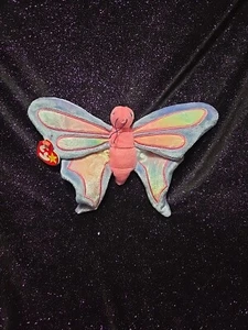 TY Beanie Babie Flitter the Butterfly Plush Toy - Pink/Purple - Picture 1 of 2