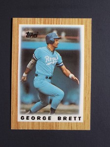 1987 Topps Baseball Mini #57 George Brett Kansas City Royals *NRMT* *HOF* Glossy