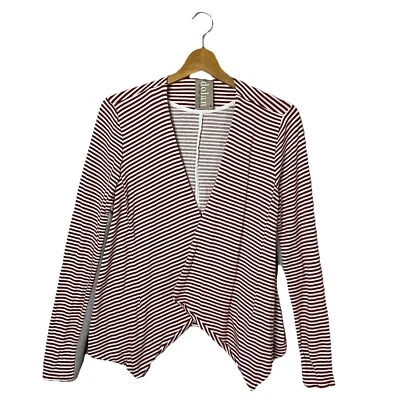 Cárdigan Anthropologie Dolan Left Coast Collection para mujer M a rayas rojo blanco Foto 1 de 4