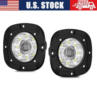 Barra de luz de trabalho LED 4"" Spot Pods lâmpada halo neblina condução offroad ATV 4WD caminhão trailer - Imagem 1 de 4