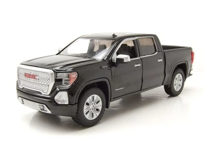 GMC Sierra 1500 Denali Equipaggio Cab Pick Up 2019 Nero Modellino 1:24 MotorMax - Immagine 1 di 4