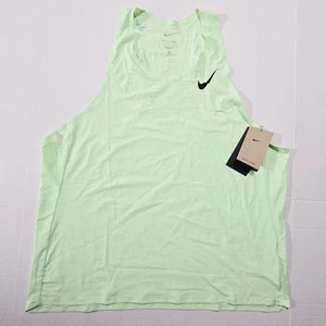 Nike Dri Fit ADV Aeroswift Men's XL Green Running Singlet Tank Top FN4231-376 - Picture 1 of 11