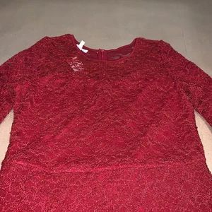 Red Lace Christmas Holiday Dress Maurice’s - Picture 1 of 13