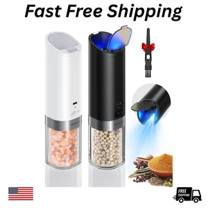 Juego de molinillo de sal y pimienta por gravedad recargable FORLIM USB con cubierta antipolvo - Imagen 1 de 13