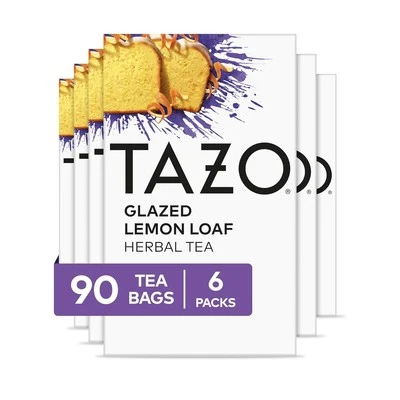 TAZO Dessert Delights Glazed Lemon Loaf Herbal Tea Bags, Aromatic Blend,...  - Image 1 of 4