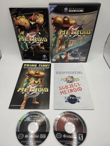 Metroid Prime w/ BONUS DISC (Nintendo GameCube, 2004) CIB Tested Rare Retro Mint - Picture 1 of 22