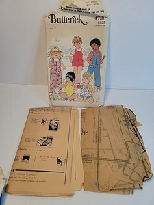 Butterick Pattern 4730 Toddlers' Overalls and Rompers Size 2 Uncut Vintage - Picture 1 of 5