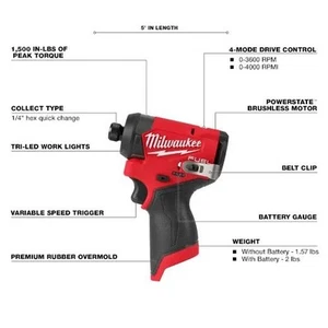 M12 FUEL 1/4in Hex Impact Driver - Picture 1 of 1