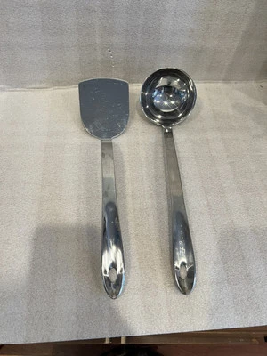 All Clad Spatula and 6 oz. Round Ladle - All-Clad Stainless Steel Cookware Tool - Image 1 of 4