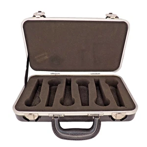 Gator GM-6 Microphone Carrying Case Black Hard Shell Foam Holds 6 Mics 15x9x4 - Picture 1 of 6