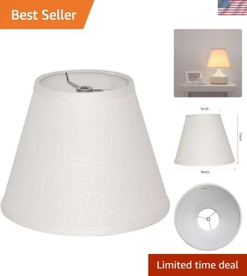 Modern Handcrafted 5x9x7 Inch White Barrel Lamp Shade - Spider Assembly Required - Image 1 of 4