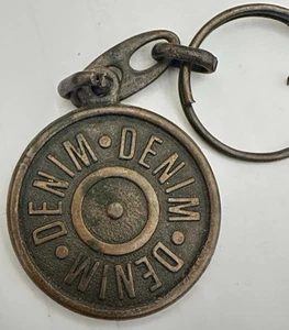 Denim Denim Denim Copper Button Shaped 1 3/8” Keychain - Picture 1 of 3