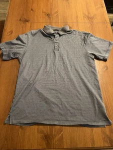 J. Hilburn Mens Polo Shirt LT Gray Textured Knit Cotton Blend Large-Tall - Picture 1 of 5