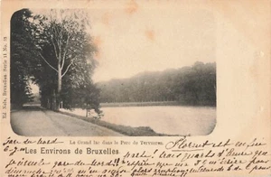 Postcard Belgium Brussels. The Great Lake in the Park. c. 1900 - Picture 1 of 2