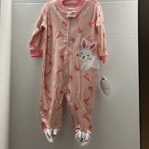 Koala Baby Infant Girls Bunny Footed Pajamas Size 3-6 Months NWT - Picture 1 of 12