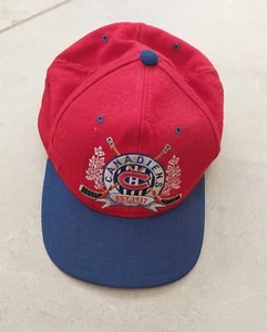 VINTAGE MONTREAL CANADIENS 80S 90S TEAM NHL STARTER SNAPBACK HAT - Picture 1 of 9