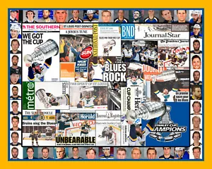 St. Louis Blues Stanley Tasse Mosaik Zeitung Collage Druck Kunst - Bild 1 von 7