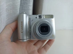 🔥Canon PowerShot A580 Silver 8.0MP digital compact camera🔥WORKing FULL Set🔥 - Picture 1 of 7