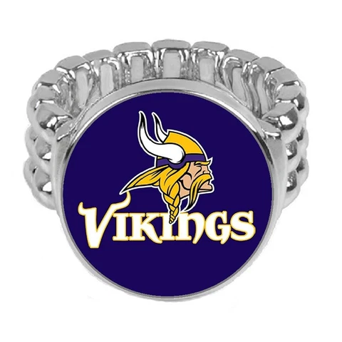 Minnesota Vikings Silver Men's Women's Football Ring Fits All Sizes w Gift Pk D2 Cover