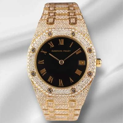 Audemars Piguet Royal Oak Ladies 18k YG 36mm Custom 16ct Diamond 56023BA - Image 1 of 4