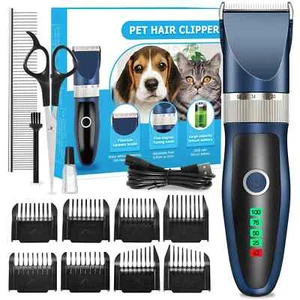 Ifanze Pet Grooming Kit Rechargeable Cordless Electric Hair Clipper Trimmer Set - Picture 1 of 11