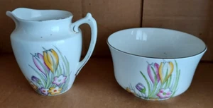 Windsor Bone China - Jug and Bowl Set - Crocuses - Picture 1 of 10