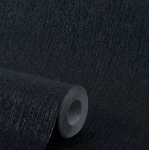Debona Crystal Textured Black Vinyl Sparkle Glitter Encrusted Wallpaper 9003 - Picture 1 of 5