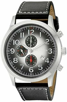 NUEVO Reloj Akribos XXIV AK603SS Para Hombre Esfera Radiante Cuero Cosido Negro Plateado Foto 1 de 4