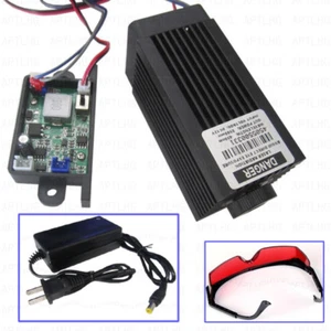 TTL+Analógico Enfocable 450nm 5.5W Módulo Láser Azul Grabado Fuente de Alimentación Gafas - Imagen 1 de 12