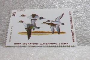 1973 $1 PINTAILS MH IOWA MIGRATORY WATERFOUL STAMP - Picture 1 of 1