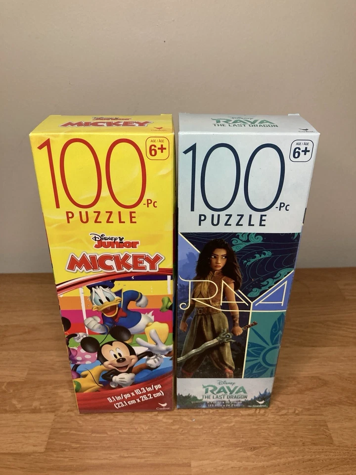 Lote De 2 Rompecabezas Disney - 100 Piezas Raya-100 Piezas Junior Mickey Disney Foto 1 de 4