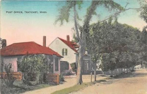 Teaticket MA Cape Cod Post Office Street View Postcard - Picture 1 of 1