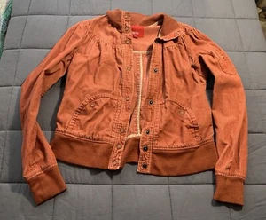 Mossimo Supply CompanyFull Button Corduroy Jacket Women's XXL Rust Orange  2XL - Picture 1 of 4