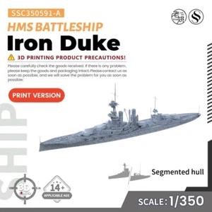 SSC350591-A 1/350 Kit Modelo Militar HMS Iron Duke Acorazado MODELO DE RESINA 3D - Imagen 1 de 4