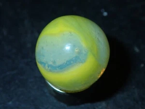 Marbles Peltier Lemon Drop Clear Based Tracer Rainbo 0.602” L - Picture 1 of 10
