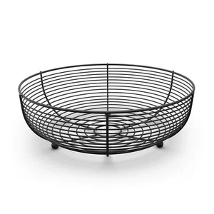 Countertop Fruit Bowl Wire Basket For Fruits Breads Vegetablessnacks Black - Picture 1 of 9