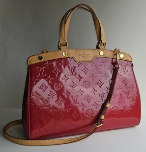 Louis Vuitton INDIEN ROSE INDIAN Red-Fuchsia Patent Monogram Vernis Brea MM Bag - Picture 1 of 24
