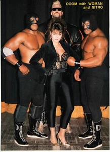 WCW WORLD CHAMPIONSHIP WRESTLING MAGAZINE PAGE PINUP (1989) WOMAN NANCY BENOIT - Picture 1 of 1