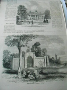 Gravure 1865 - Mont Vernon Washington - Imagen 1 de 1