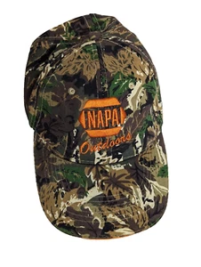 NAPA Outdoors Camo Adjustable Hat Ball Cap Trucker Hat - Orange Logo and Trim - Picture 1 of 9