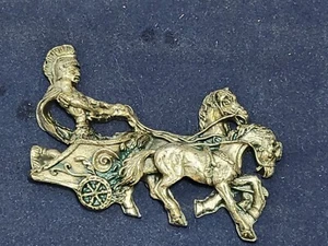 Vintage Gladiator Chariot With Horses ~ Fondart Magnet ~ Made In Italy - Picture 1 of 10
