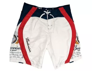 Budweiser Swim Trunks Lined Mens 36 Beer King Of Beers Authentic Board Shorts - Picture 1 of 4